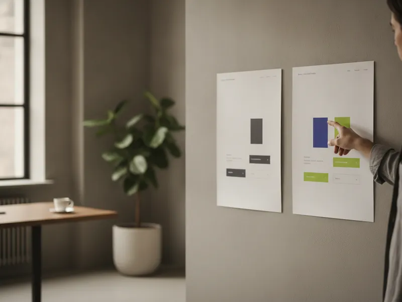 Two versions of a landing page compared side by side